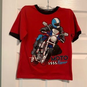 Red motorcycle kids shirt